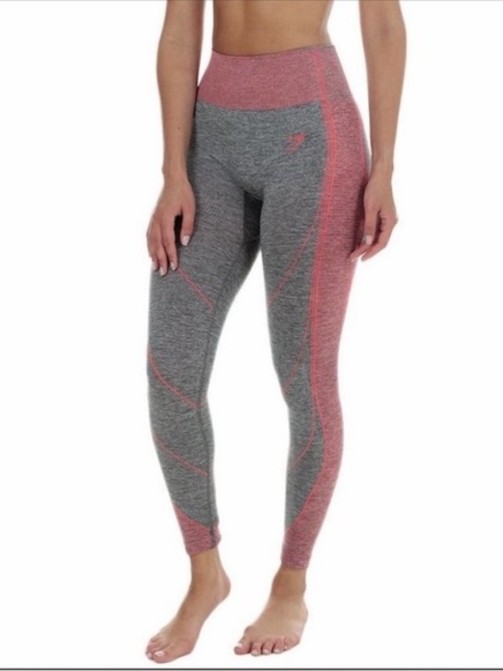 Gymshark Women’s Gray and Red Performance Leggings
